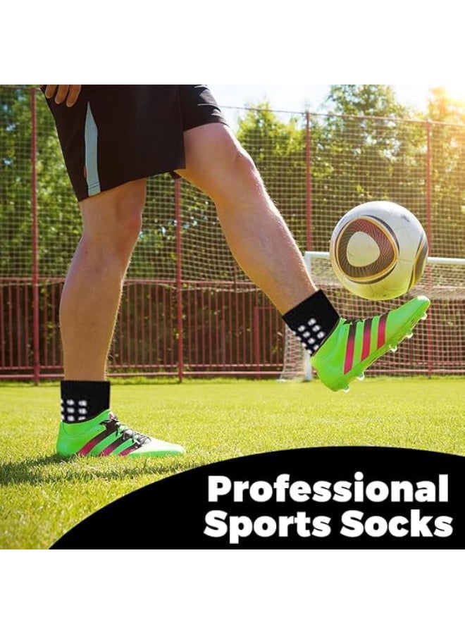 Arabest 5 Pack Men's Soccer Socks Anti Slip Non-Slip Grip Pads for Football Basketball Sports Grip Soccer Socks - Image 2